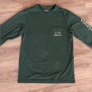 Vineyard Vines Men's Green Long Sleeve Tee